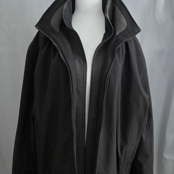 Men’s Weatherproof Coat Ultra Tech Fully Lined Detachable Hood Black Size Large - Picture 1 of 9